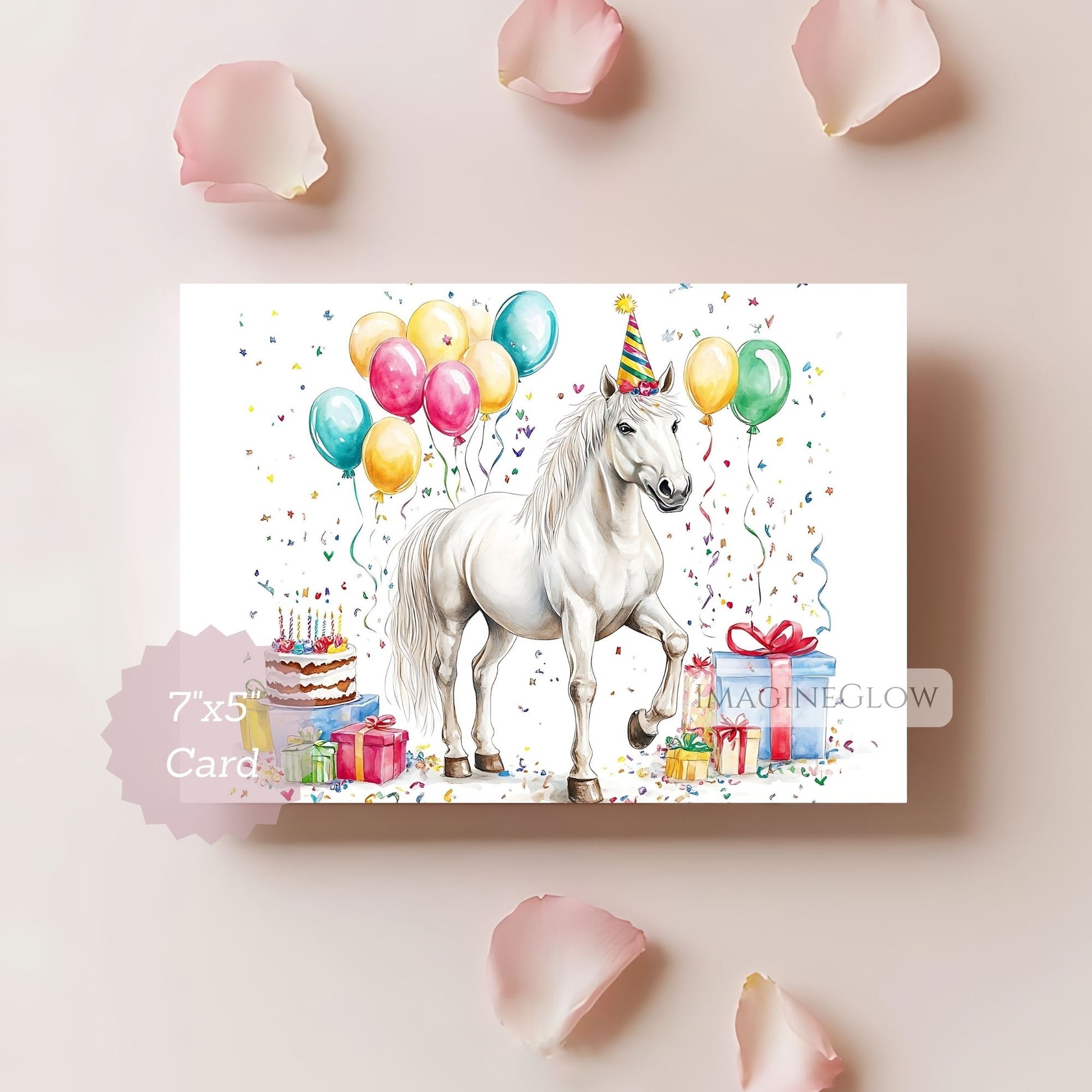 majestic horse illustration card
rustic horse party card
