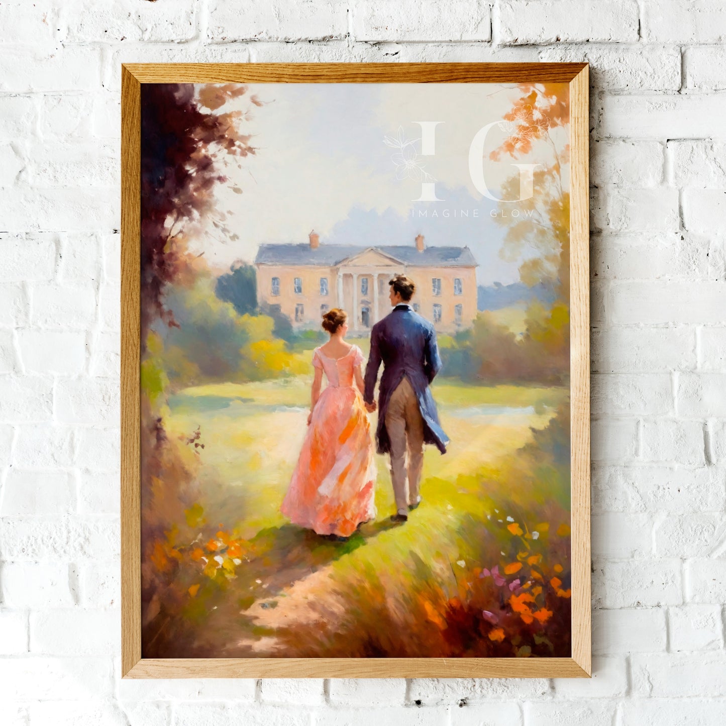 Elegant vintage wall art from Jane Austen's Pride and Prejudice novel