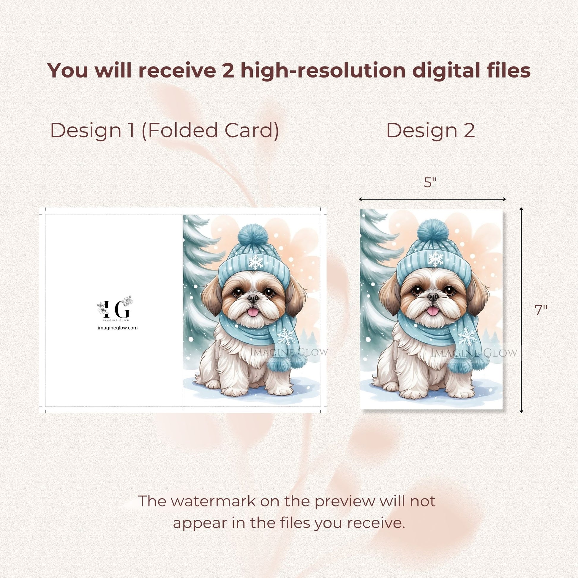 holiday shih tzu christmas card printable
cute shih tzu dog christmas card
