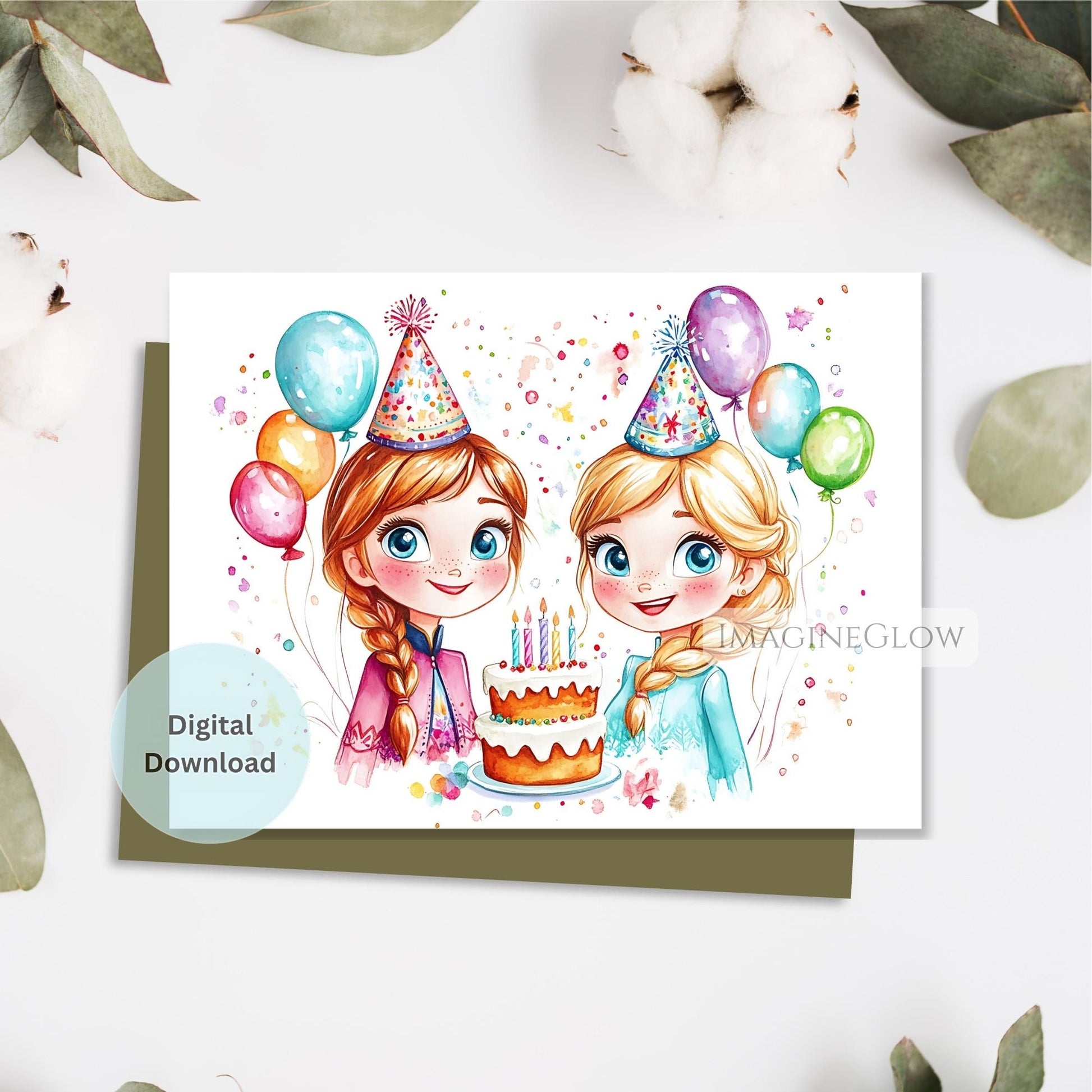 Snowflake ice queen birthday card
Magical winter birthday card
