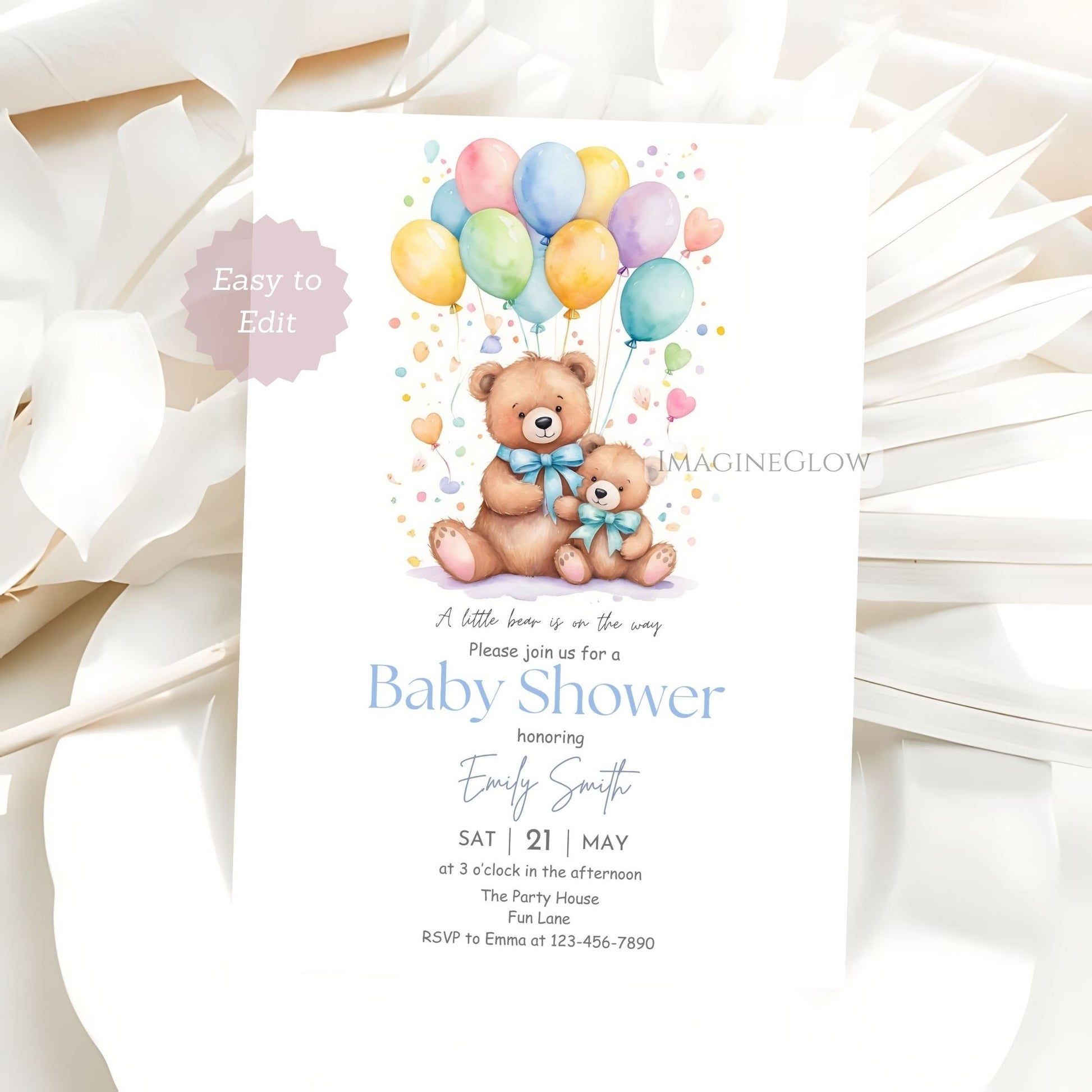 mom and baby bear baby shower
