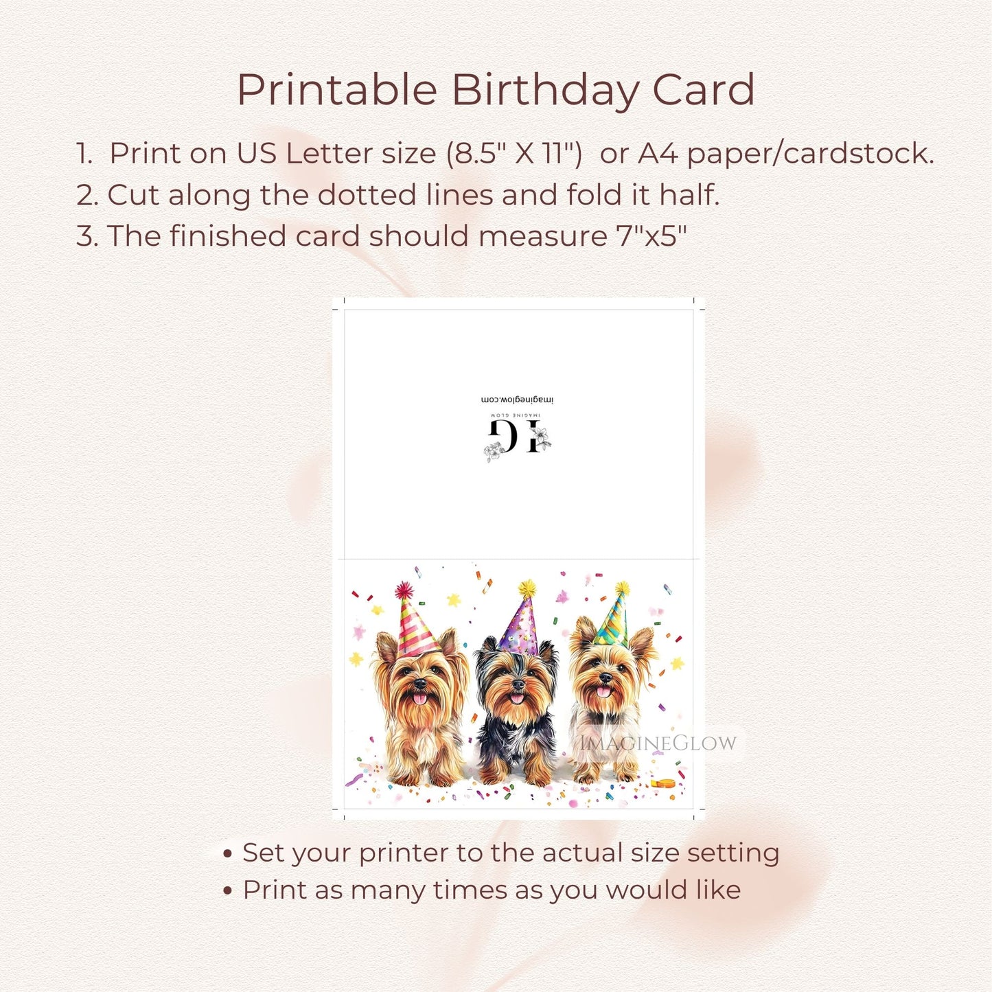 adorable dog greeting card yorkshire terrier
yorkshire terrier dog lover birthday card
small breed dog birthday card printable