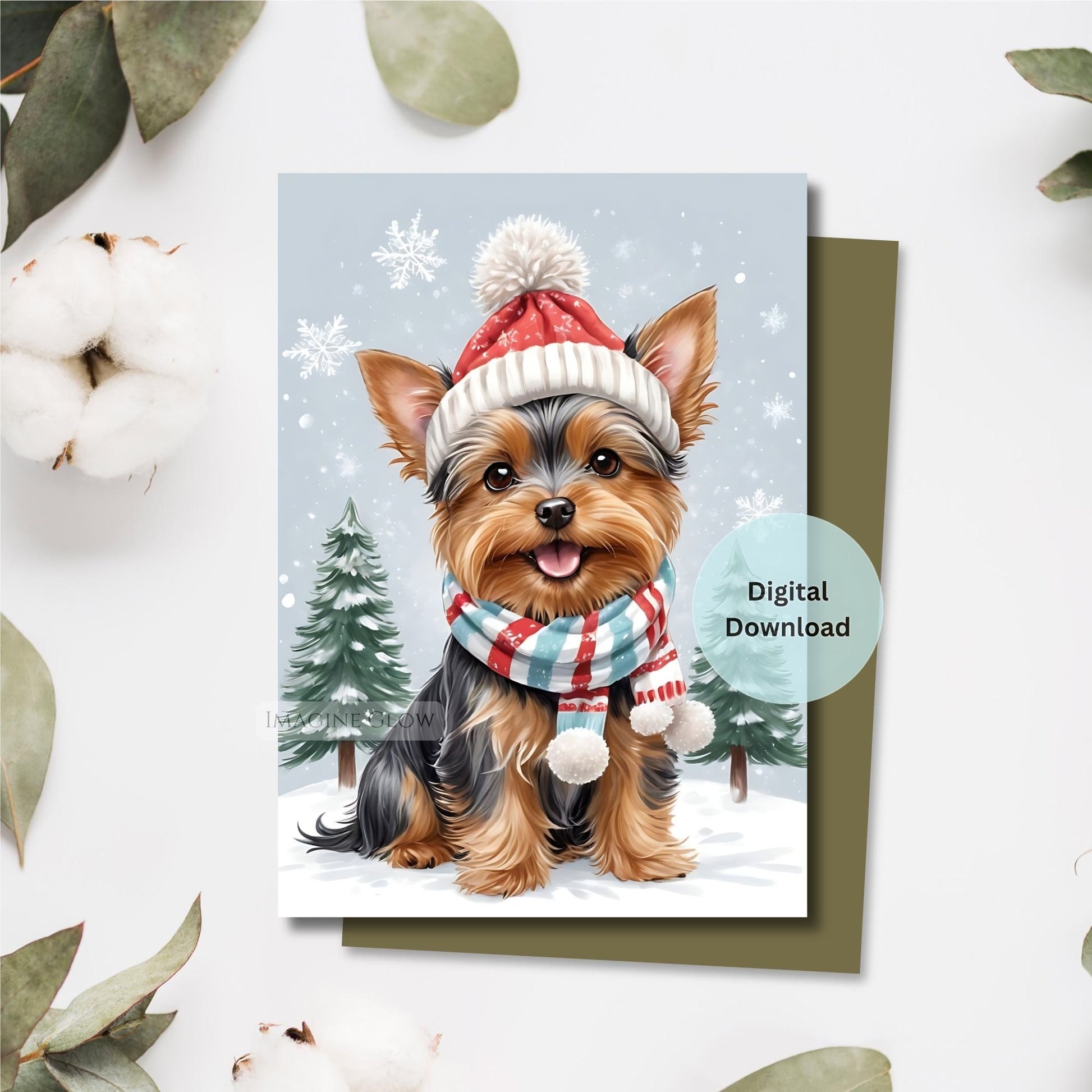 yorkshire terrier christmas card festive winter design
cute yorkie christmas card digital download
printable yorkshire terrier holiday greeting card
